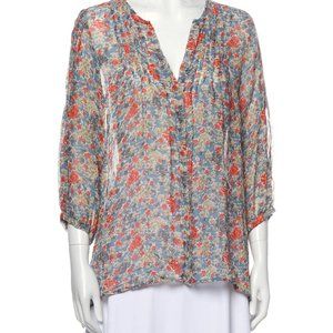 Joie Floral Silk Blouse